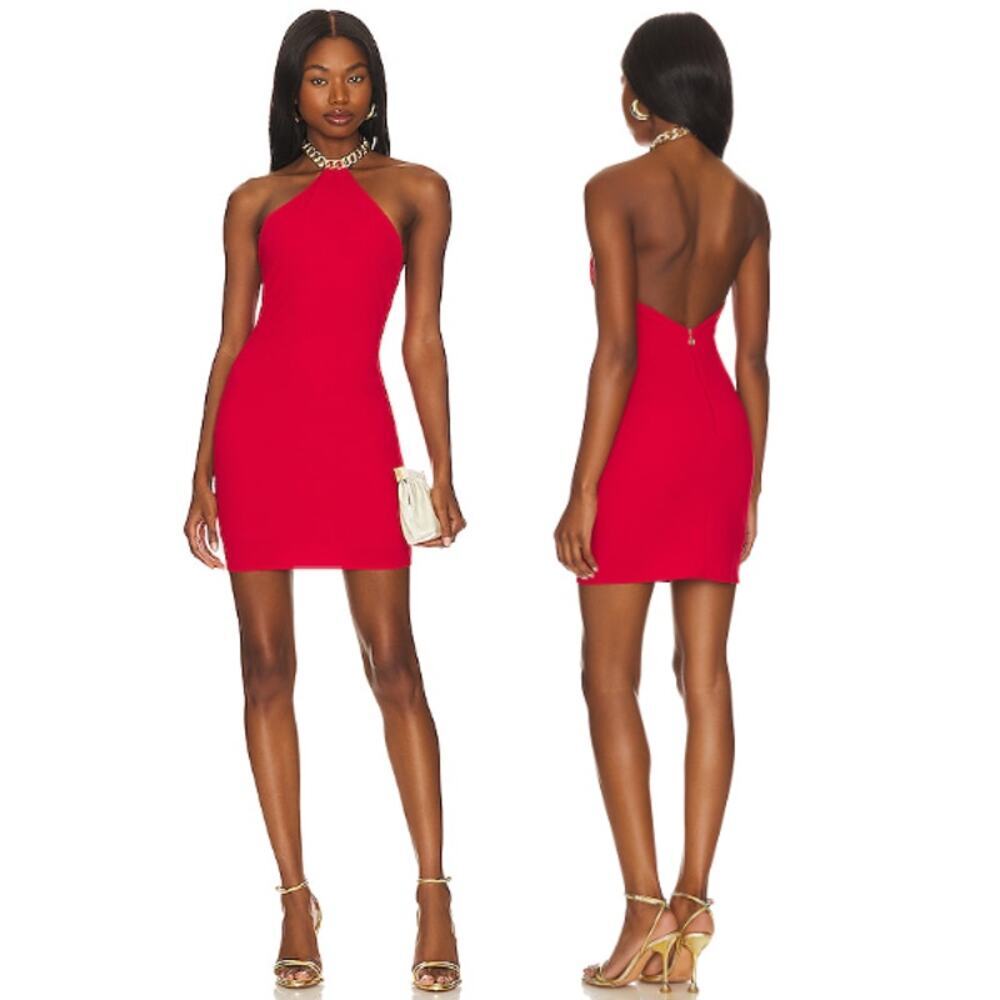 Nookie Red Halter Mini Dress